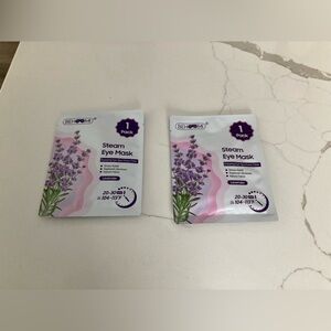 Set of 2 steam eye mask self care skincare lavender stress relief moisture behmi